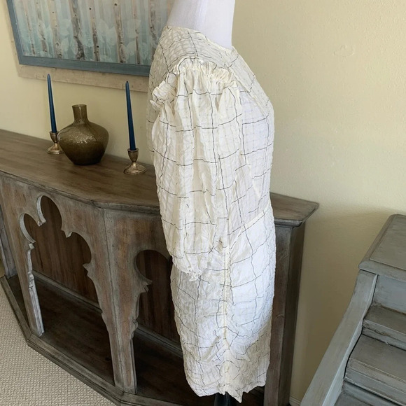 New Isabel Marant Adelaide Organza Dress Ecru NWT Designer Bohemian Women’s 12 - Picture 9 of 12